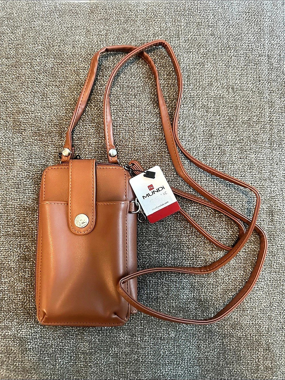 Mundi Crossbody Phone Wallet in Brown NWT